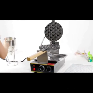 Single Capacity Electric Egg Bubble Waffle Maker Heavy Duty Non Stick Pan