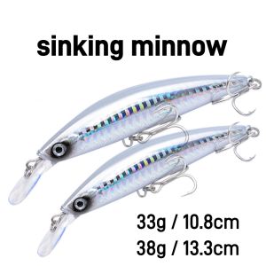 2pcs 33G/38G  MINNOW Fishing Lure Global New Release Sinking Lure for Long Casting Hard Bait Tackle for Fly Fishing