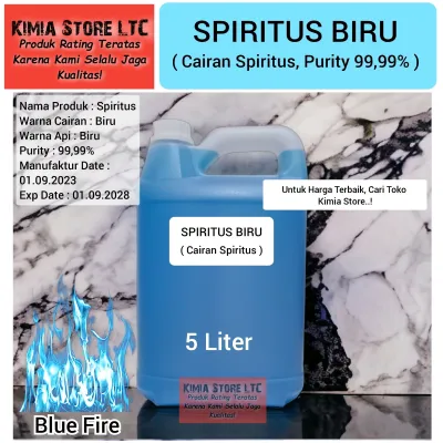 SPIRITUS 1LITER - 5LITER ( SPIRITUS BIRU ) / CAIRAN SPIRTUS KOMPOR PRASMANAN CAMPING