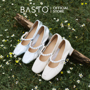 BASTO Womens Mary Jane Pumps Shoes รองเท้าแมรี่เจน นิ้วเท้าเหลี่ยม รองเท้าส้นสูง A1619 A1622
