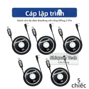 BAOFENG | Cáp Lập Trình USB Baofeng Cho UV-5RM UV-16 DM-32UV Radio Hai Chiều K-Plug 2 Pin Cáp Đồng Bộ Dữ Liệu Tương Thích Với Nhiều Mẫu Mã