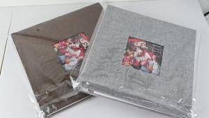 40 Pages Self-adhesive Photo Album Book DIY 4R/5R/6R Photo Scrapbook Linen Cover For Memories Gift