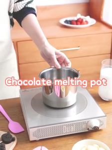 One Two Cups Set Melting Pot Panci Leleh Keju Coklat Stainless 2 PCS 400 m