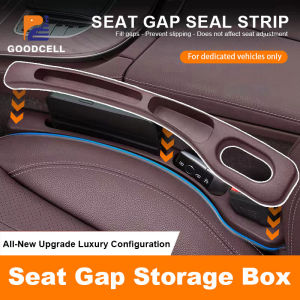 2Pcs Car Seat Gap Filler Organizer PU Universal Car Seat Gap Anti-leak Stopper Strip Slot Seat Gap Storage Organizer Accessories