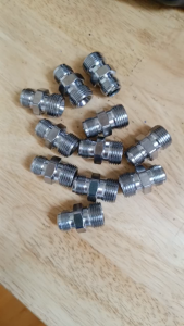 Khớp nối nhanh inox cho hệ thống thủy lực khí nén ren xoắn 2 đầu Đài Loan