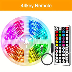 USB 5050 RGB LED Strip With Remote Control 44 Lighting Modes Millions Gradient Colors Dimmable Bedroom Festival Decor Lights