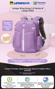 LETOPO | Spine Protecting Ergonomic Large Capacity School Bag
