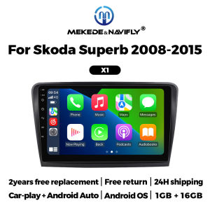Navifly 10 Inch Wireless Carplay Android Auto Car Radio For Skoda Superb 2008-2015 Multimedia Player GPS Navigation FM Radio BT