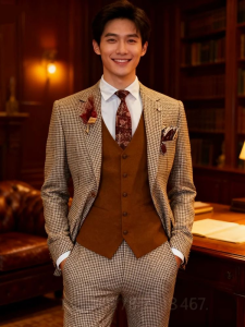 Asymmetric  With Buckle Blazer Sets Groomsmen Smoking Customizable Wedding Dance Prom Formal Suit Custom Tailored