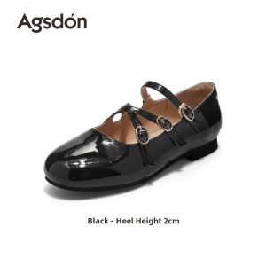 Agsdon | Summer French Style Ballet Flat Shoes Black Mary Jane