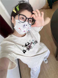 Heavy Weight White Pure Cotton Short-Sleeved T-shirt Female Summer Loose Korean Style Trendy Ins Student Half Sleeve Niche Style Chic Tops