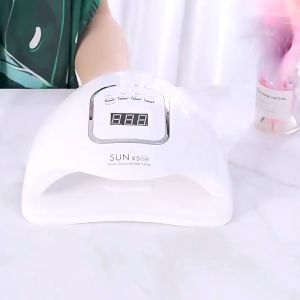 เครื่องอบเล็บเจล ไฟ 66 ดวง โคมไฟทาเล็บ LED UV เครื่องอบแห้งเจลพร้อมจอ การอบแห้งสม่ำเสมอด้วยพลังสูง ไม่ทำร้ายมือ 