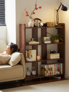DONGZEFURNITURE | Giá Sách Nhiều Tầng Gỗ Hạt Dẻ Đen