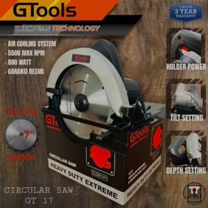 Circular Saw GTOOLS EROPA TYPE GT17: Mesin Gergaji Kayu Potong Pemotong Kayu dan Triplek