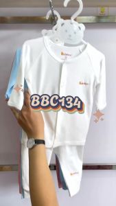 Quần áo sơ sinh Babiboo bộ sơ sinh tay dài vải viscose siêu mềm mịn mát BBC134