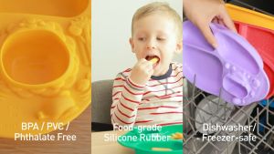 MARCUS & MARCUS Yummy Dips Suction Divided Plate - For 18MONTHS babies and above