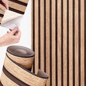 1 ม้วน 45 ซม. สติกเกอร์ลายไม้กันน้ำ PVC วอลเปเปอร์ติดผนังแบบมีกาวในตัวห้องนั่งเล่นห้องครัวตู้ตกแต่งสติ๊กเกอร์ติดผนัง