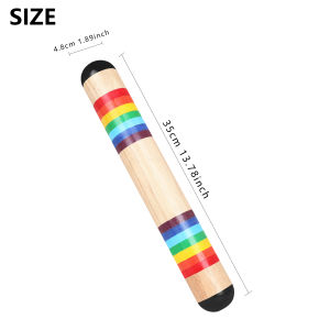 IRIN | IRIN J216 Colorful Wooden Rain Stick Orff Percussion Rain Sound Maker Early Education Musical Instrument For Music Class Teachin