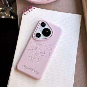 Strawberry Melody Liquid Silicone Phone Case for Huawei Mate70 Pura80 pro Cute Female Style Soft Skin-like Honor 400 Patterned Protective Cover Magic8 Anti-fall