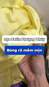 Vải lụa Satin mềm mịn co giãn và bóng nhẹ vải trơn may áo dài đầm váy đồ bộ không cần lót khổ 1m5 Phượng Thúy