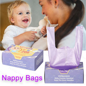 200Pcs Disposable Nappy Bags Scented Hygiene Bags Portable Trash Bags For Feminine Products Diaper Disposal Or Pet Waste Sacks