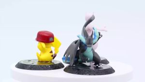 Bandai | 6Pcs Anime Pokemon Figure Cute Pikachu Charizard Mewtwo Bulbasaur Model Kids Toy Gift Collectible Action Figure Car Ornaments