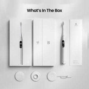 Oclean X Pro Elite AI สมาร์ทแปรงสีฟันไฟฟ้าโซนิคปลุกอัตโนมัติแอร์ปั๊มพ์เสียงเงียบพิเศษโลกใบแรกหน้าจอสัมผัสสีเทา