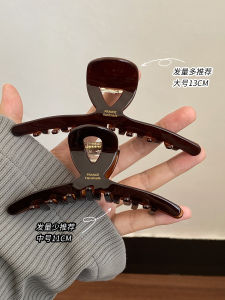 กิ๊บติดผมทรงฉลามช็อกโกแลตสุดหรูสำหรับผู้หญิง 2025 กิ๊บติดผมสไตล์ใหม่ระดับไฮเอนด์สำหรับผมหนาบริเวณหลังศีรษะ กิ๊บติดผมสไตล์นักเรียน