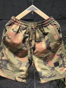 Quần Short Nam Họa Tiết Camу American Texture Mát Mẻ Nhanh Khô Quần Short Mùa Hè Quần Dài Đến Giữa Bắp Chân Phong Cách Thường Ngày Quần Áo Công Sở