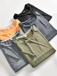 เสื้อยืดคอกลมแขนสั้นผู้ชาย ทรงหลวม ระบายอากาศได้ดี แห้งเร็ว ทรงหลวม ทรงหลวม เสื้อยืดผู้ชาย ฤดูร้อน 2024