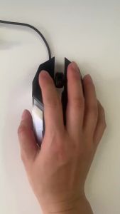 NexusClick S150 Wired Gaming Mouse 7‑Color Breathing LED 1600 DPI Ergonomic 4 Keys Silent USB Mice for Office PC Laptop Gamers