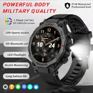 2025 New Outdoor Waterproof Military Smart Watch Men Dynamic Lsland Sports GPS Tracker Health Monitor Bluetooth Call Smartwatch