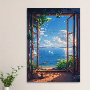 Jigsaw Puzzle 500/1000/1200/2000PCS Beautiful Serene Ocean Sailing Scene Mindful Game Stress Relief Decor Gift