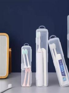 WORTHBUY Toothbrush Box Transparent Organizer Case Travel Portable Toothbrush Holder Plastic Toothpaste Box Storage Container