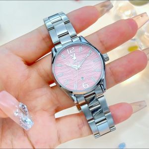 Playboy นาฬิกาสตรีสีเงินขายแบรนด์เดิมสไตล์เกาหลี 2024