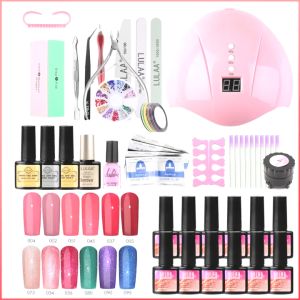Set Mesin Bor Kuku Profesional & Lampu Kuku LED Pengering untuk Manikur Kit Kuku Salon Kuku Profesional
