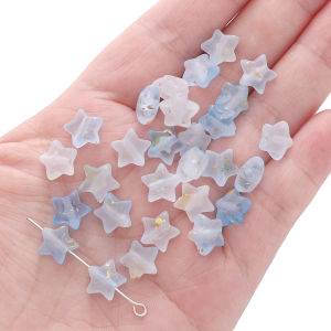 10g10x9mm Colorful Frosted Star Acrylic Beads Loose Spacer Beads for DIY Sewing Craft Handmade Garment Bag Accessories Materials