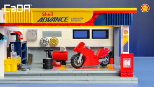 CaDA Shell Maintenance Station Brick Building Mechanical Master DIY Blocks Toy Set C66034W