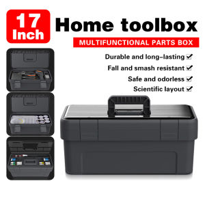 JIMIHOME 17 inch Jumbo Tool Box Hardware Storage Box Durable Multi-function Tool Box