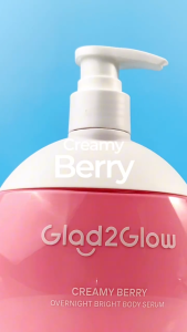 Glad2Glow Body Lotion & Body Serum/Creamy Berry Overnight Bright Body Serum/Tropical Velvet Moist & Smooth Body Serum/Lotion G2G/Body Serum G2G