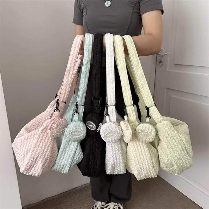 TAS SELEMPANG DAN BAHU ALA KOREA FREE GANTUNGAN DOMPET TAS SELEMPANG ALA KOREA TAS BAHU ALA KOREA WARNA ESTETIK SLING BAG KOREA SHOULDER BAG KOREA TAS SELEMPANG DESPO CRINKLE Lazada Indonesia