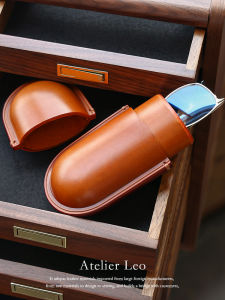 Handmade Leather Glasses Case Portable Anti-pressure Retro Cowhide Storage Box for Men And Women Prescription Sunglasses Organizer