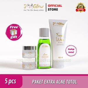 Jglow Skincare Paket Extra Acne Totol /  Perawatan Wajah Extra Acne Totol / ORIGINAL / TERLARIS / BEST SELLER / SUBANG