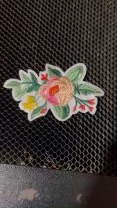 Miếng Sticker Thêu Ủi hình logo hoa cao cấp