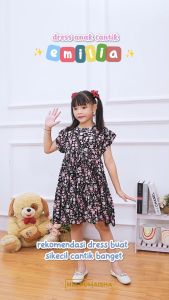 Dress Santai Anak Perempuan Lucu Emilia Dress Kids By Nia Rumaisha
