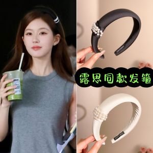 Elegant Pearl Hairband Womens High Hairline New 2025 Stylish Hair Accessories Simple Design Headwear Fashionable Jewelry