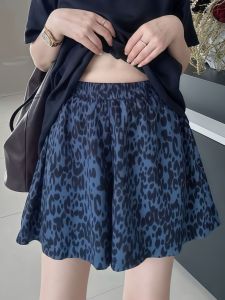 Quần Short Họa Tiết Da Báo Cổ Điển Hàn Quốc Cho Nữ Cỡ Lớn Mùa Hè 2025 Quần Dài Thường Ngày Co Giãn Thoải Mái