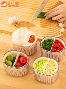 Food Grade Onion Garlic Ginger Storage Box Kitchen Prep Container Drain Water Design Ideal for Refrigerator Storage