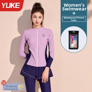 YUKE | Sun Protection Long Sleeve Swimwear Set For Women