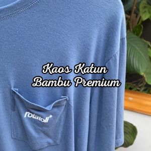 Kaos Pocket Basic 100% Katun Bambu